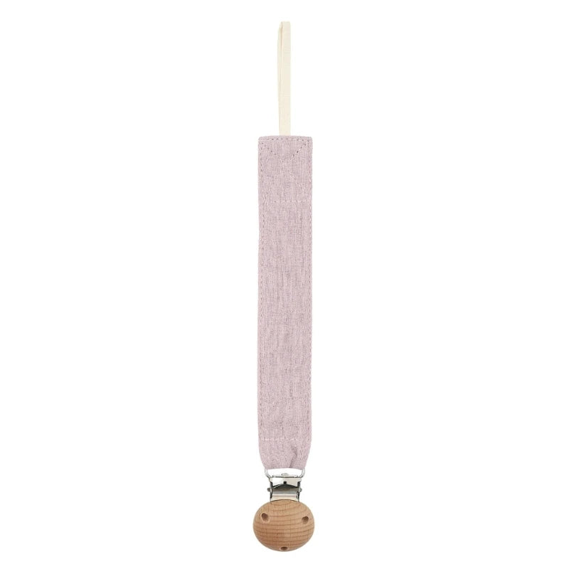 Cotton Baby Pacifier Clip Chain – Beech Wood & Metal