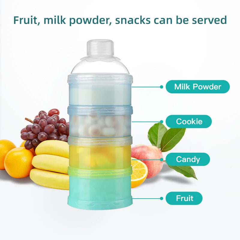 Portable 4-Layer Milk Powder Storage Box