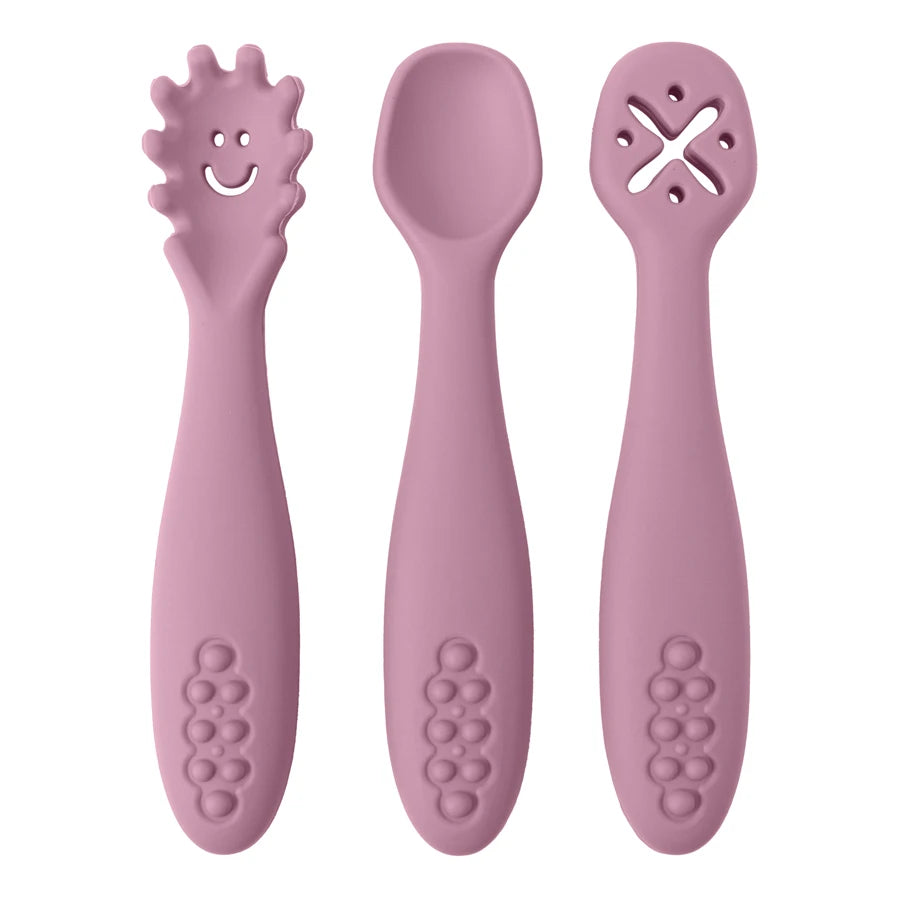 Baby Silicone Weaning Spoon Set – 3 Pack