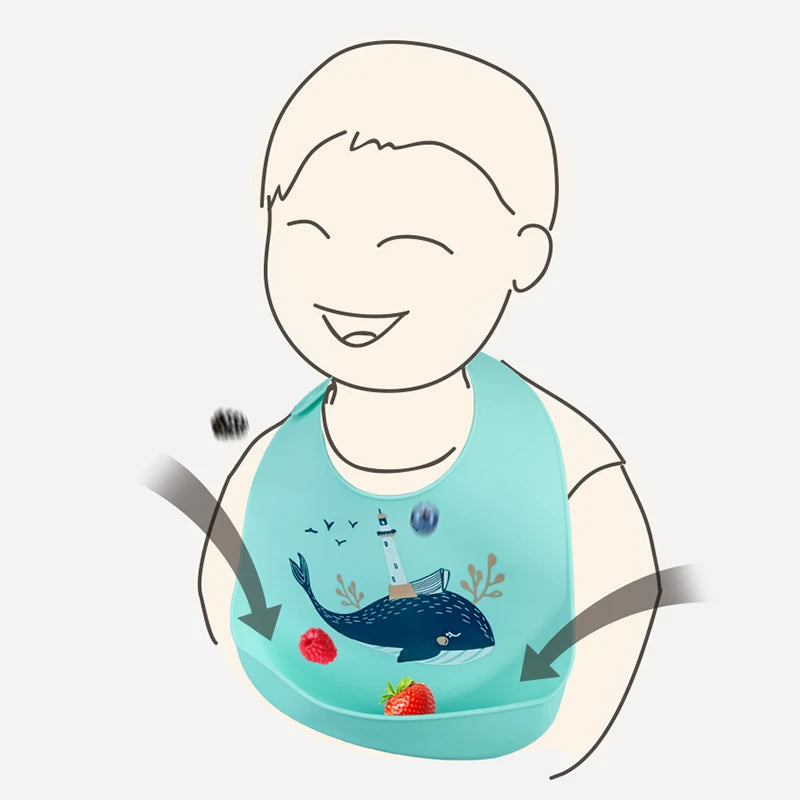 Silicone Baby Bib – Waterproof & Adjustable