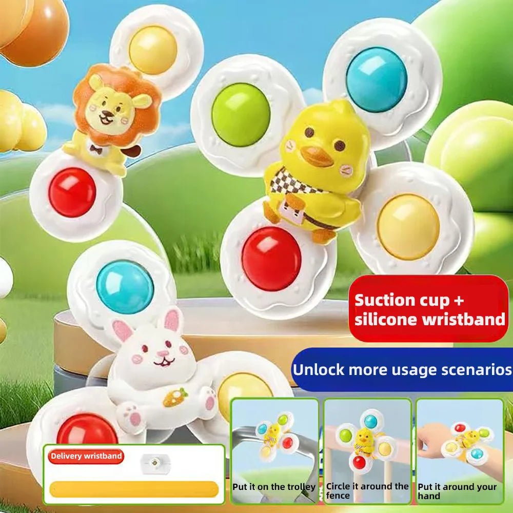 Baby Suction Cup Spinning Bath Toy – Montessori