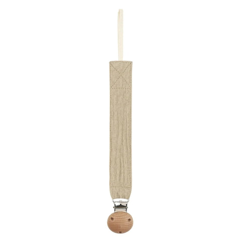 Cotton Baby Pacifier Clip Chain – Beech Wood & Metal