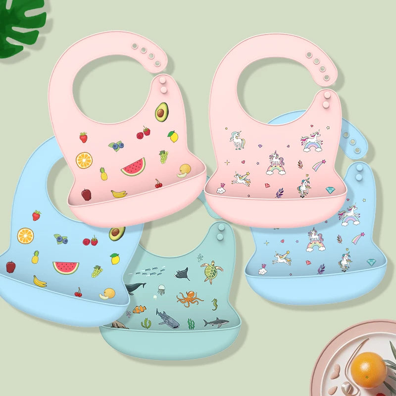 Silicone Baby Bib – Waterproof & Adjustable