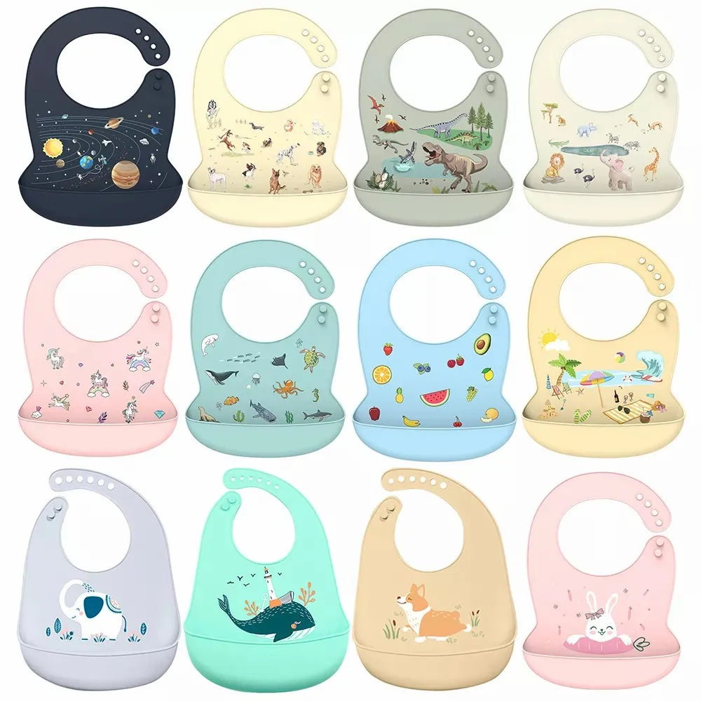 Silicone Baby Bib – Waterproof & Adjustable
