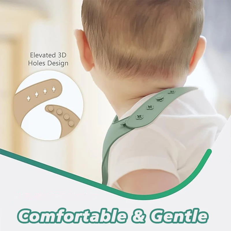 Baby Silicone Tray Bib – 4-Speed Adjustable