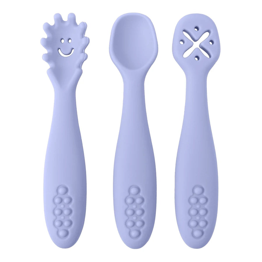 Baby Silicone Weaning Spoon Set – 3 Pack
