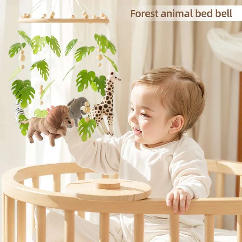 Baby Crib Mobile – Felt Forest Animal Hanging Rattle