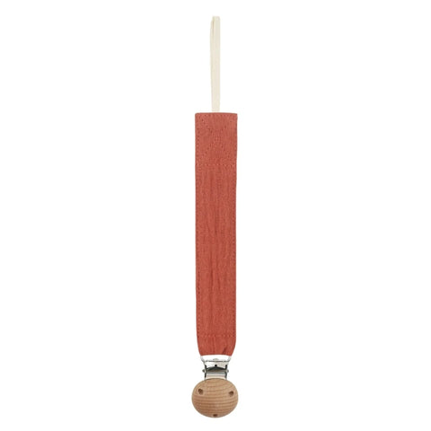 Cotton Baby Pacifier Clip Chain – Beech Wood & Metal