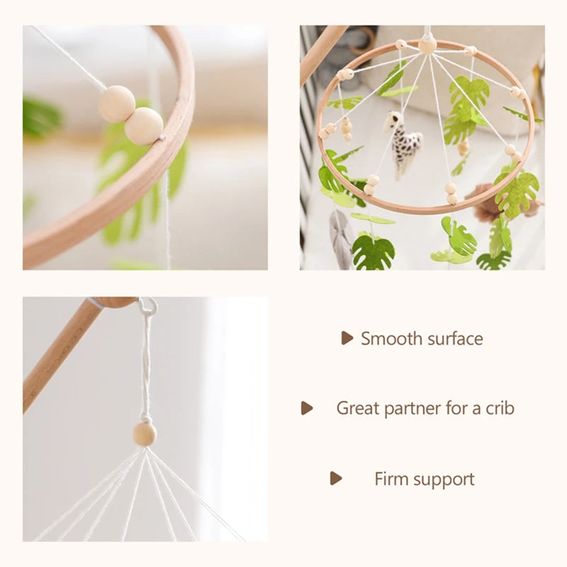 Baby Crib Mobile – Felt Forest Animal Hanging Rattle