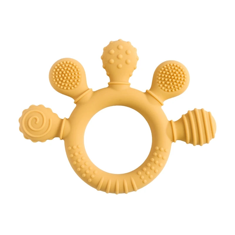BPA-Free Silicone Baby Teether Rattle – Hand Bell