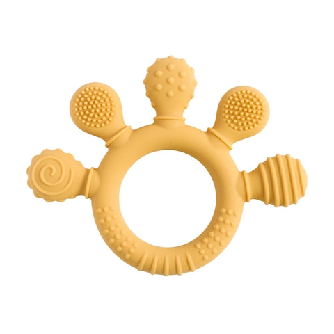 BPA-Free Silicone Baby Teether Rattle – Hand Bell