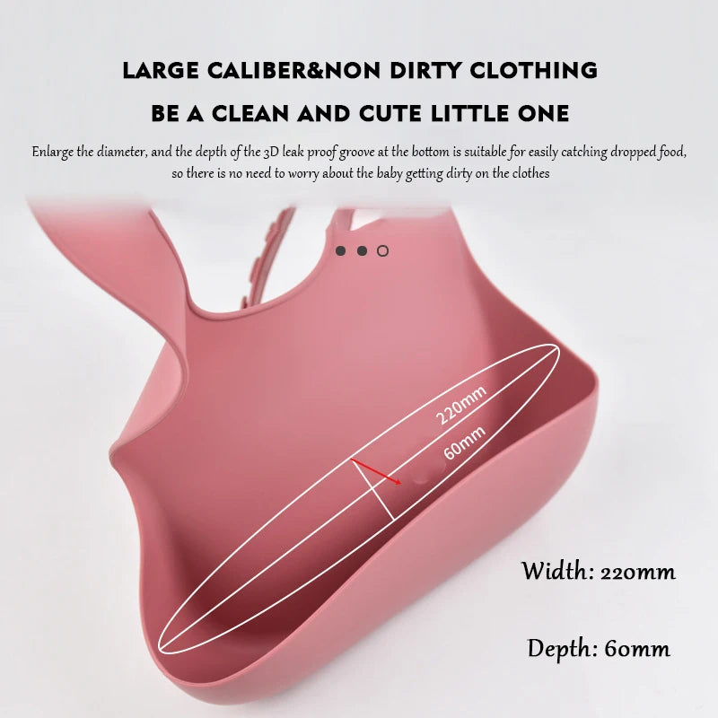 Baby Silicone Tray Bib – 4-Speed Adjustable