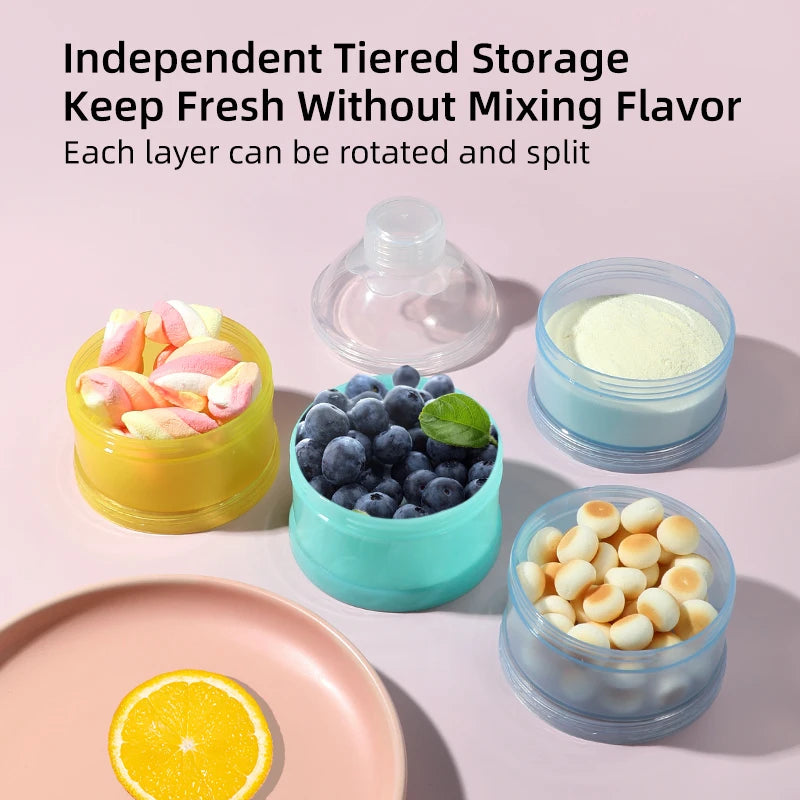 Portable 4-Layer Milk Powder Storage Box