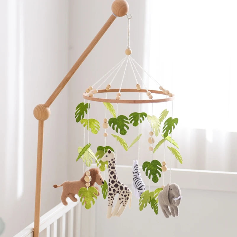 Baby Crib Mobile – Felt Forest Animal Hanging Rattle