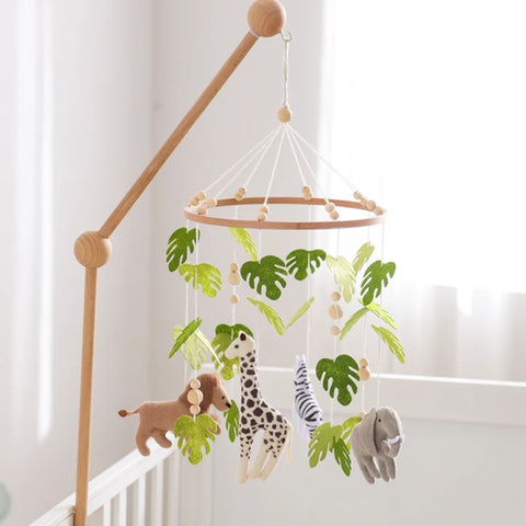 Baby Crib Mobile – Felt Forest Animal Hanging Rattle