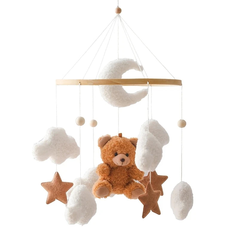 Baby Crib Mobile – Felt Forest Animal Hanging Rattle