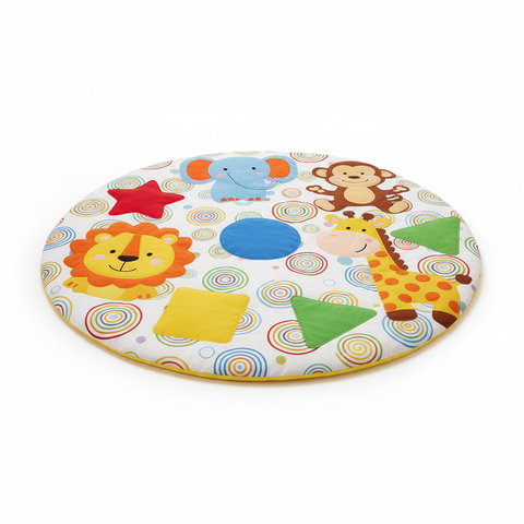 Baby sensory play mat with colourful patterns